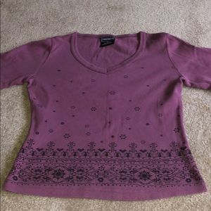 Mauve vintage v neck